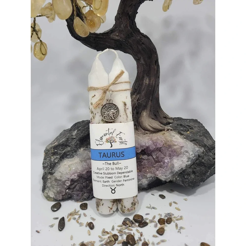 Taurus Zodiac Ritual Candle BOHO‎ bohemian witchy vibes apothecary meditation